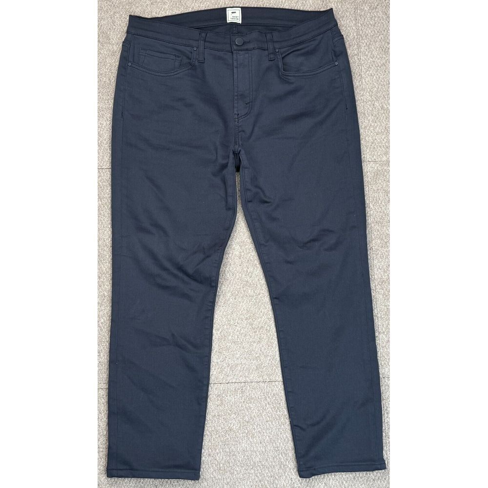 Swet Tailor Men's Black Stretch 5‎ Pocket Chino Pants Size 36x32 (Actual 36x27)